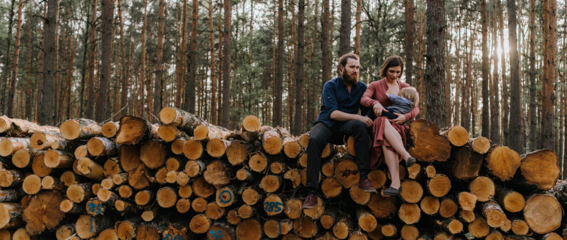rodzinna sesja w lesie Szczecin